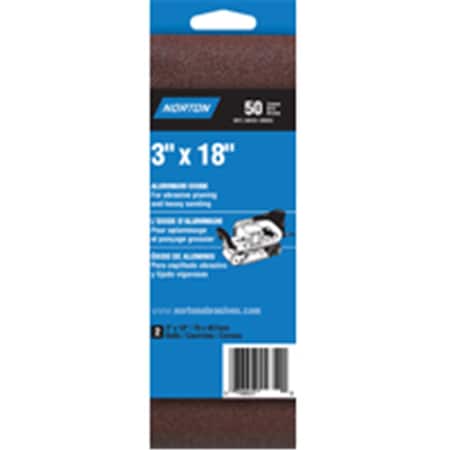 Norton Co 3 x 18 In. Cloth Sand Belt 50 3309788